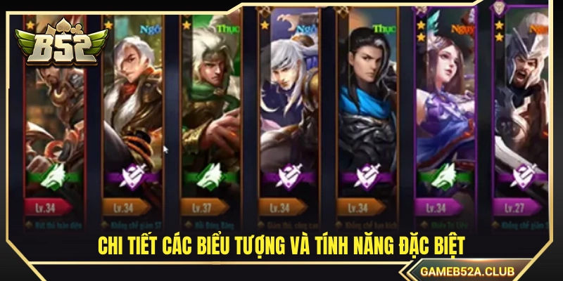 Chi tiết hệ thống biểu tượng và các tính năng đặc biệt